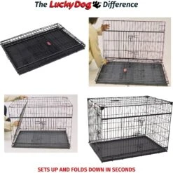 Lucky Dog Sliding Double Door Wire Dog Crate 17 Lucky Dog Sliding Double Door Wire Dog Crate -Dog Supplies Shop 217625 PT7. AC SS1800 V1580827522