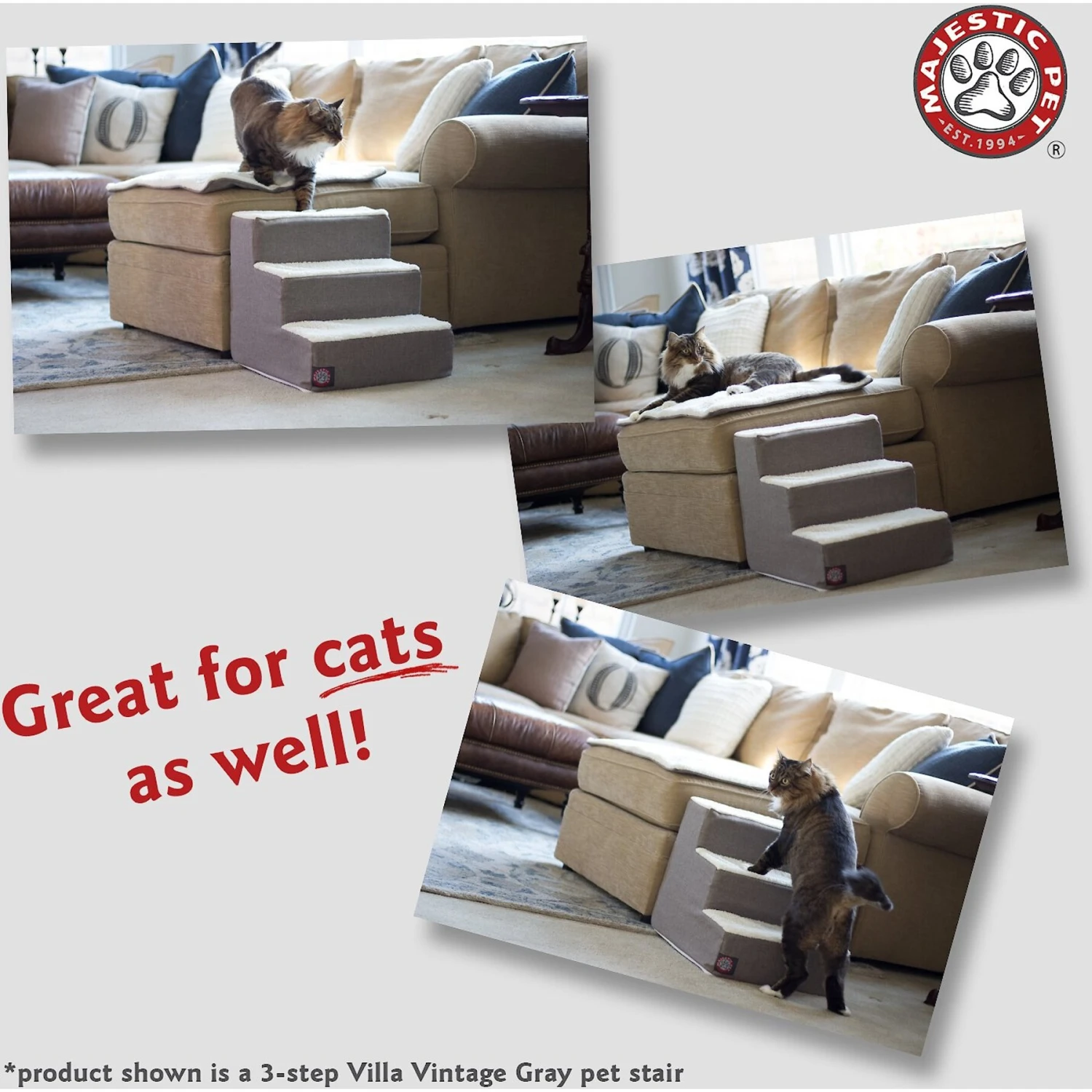 Majestic Pet Villa Cat & Dog Stairs 4 Majestic Pet Villa Cat & Dog Stairs - Image 2