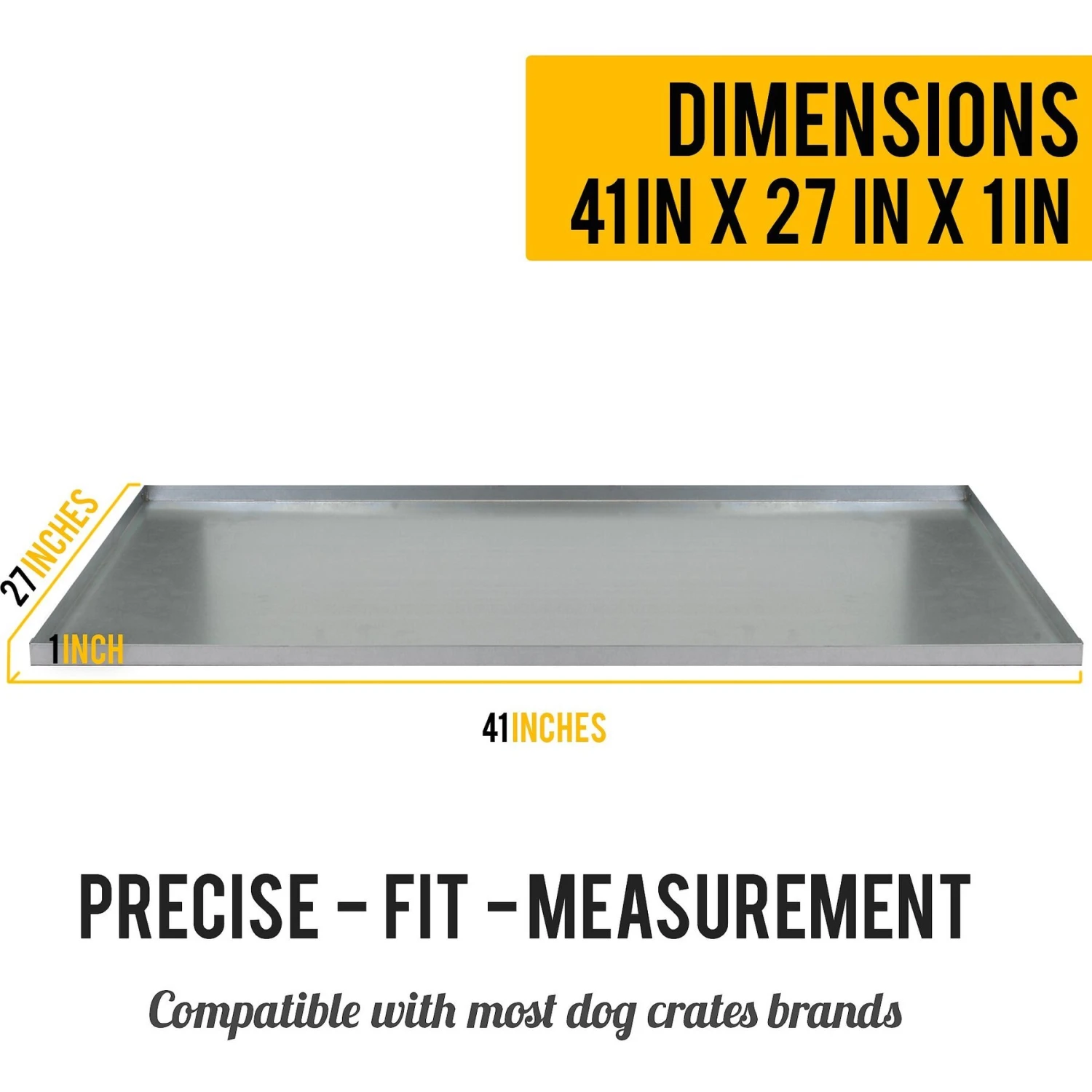 KOPEKS Heavy Duty Multipurpose Replacement Galvanized Metal Tray, Silver 5 KOPEKS Heavy Duty Multipurpose Replacement Galvanized Metal Tray, Silver - Image 3