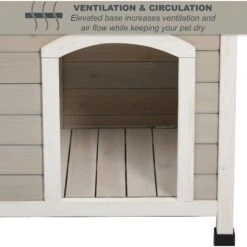 MidWest Eillo Folding Outdoor Wood Dog House, Beige -Dog Supplies Shop 226370 PT6. AC SS1800 V1583958789