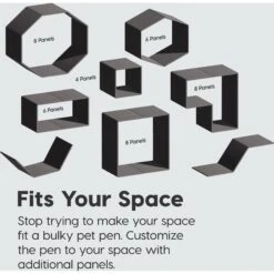 IRIS USA 8-Panel Dog Exercise Playpen, 34-in, Black -Dog Supplies Shop 231622 PT4. AC SS1800 V1680812030