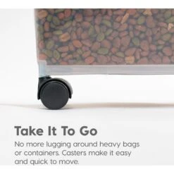 IRIS USA WeatherPro Airtight Dog, Cat, Bird & Other Pet Food Storage Bin Container With Attachable Casters -Dog Supplies Shop 231638 PT6. AC SS1800 V1680803940