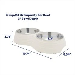 Frisco Stainless Steel Double Dog Bowls With Melamine Stand -Dog Supplies Shop 232092 PT1. AC SS1800 V1692728192