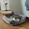 Frisco Velvet Rectangular Bolster Cat & Dog Bed -Dog Supplies Shop 232181 MAIN. AC SS1800 V1602690494
