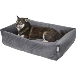 Frisco Velvet Rectangular Bolster Cat & Dog Bed 9 Frisco Velvet Rectangular Bolster Cat & Dog Bed -Dog Supplies Shop 232181 PT2. AC SS1800 V1600351586