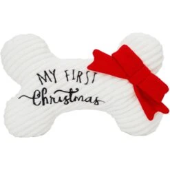Frisco Holiday My First Christmas Bone Plush Squeaky Dog Toy -Dog Supplies Shop 233166 PT3. AC SS1800 V1600707130