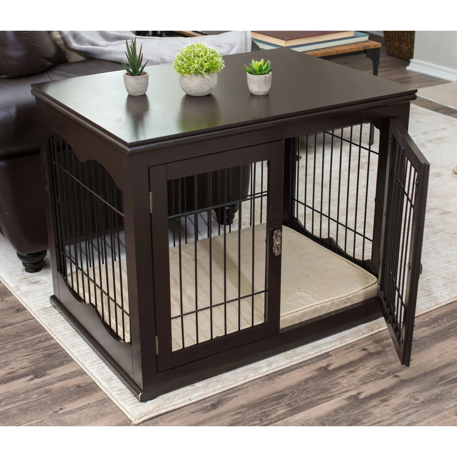 Internet's Best Double Door Furniture Style Dog Crate & End Table 3 Internet's Best Double Door Furniture Style Dog Crate & End Table