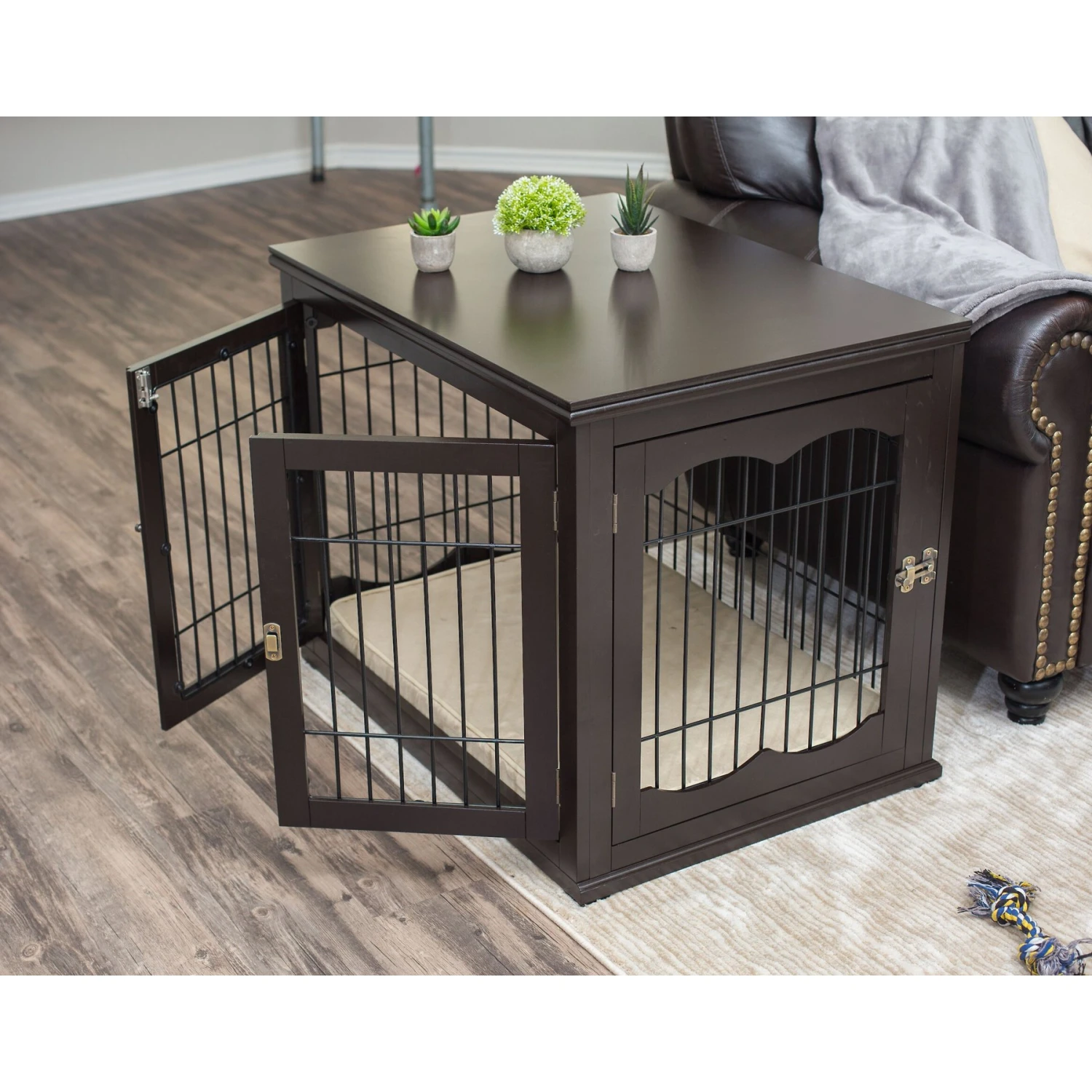 Internet's Best Double Door Furniture Style Dog Crate & End Table 11 Internet's Best Double Door Furniture Style Dog Crate & End Table - Image 9