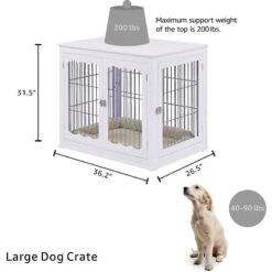 Unipaws End Table Wooden Dog Crate 15 Unipaws End Table Wooden Dog Crate -Dog Supplies Shop 241611 PT5. AC SS1800 V1600385486