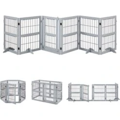 Unipaws 6 Panel Wooden Wire Dog Gate 12 Unipaws 6 Panel Wooden Wire Dog Gate -Dog Supplies Shop 241637 PT2. AC SS1800 V1657656385