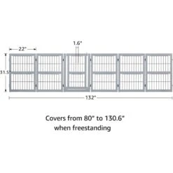 Unipaws 6 Panel Wooden Wire Dog Gate 13 Unipaws 6 Panel Wooden Wire Dog Gate -Dog Supplies Shop 241637 PT3. AC SS1800 V1657656385