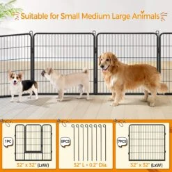 Yaheetech 8-Panel Dog Exercise Pen, Black 15 Yaheetech 8-Panel Dog Exercise Pen, Black -Dog Supplies Shop 242638 PT4. AC SS1800 V1687375276
