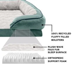 FurHaven Velvet Waves Perfect Comfort Orthopedic Sofa Cat & Dog Bed -Dog Supplies Shop 244630 PT5. AC SS1800 V1669921807