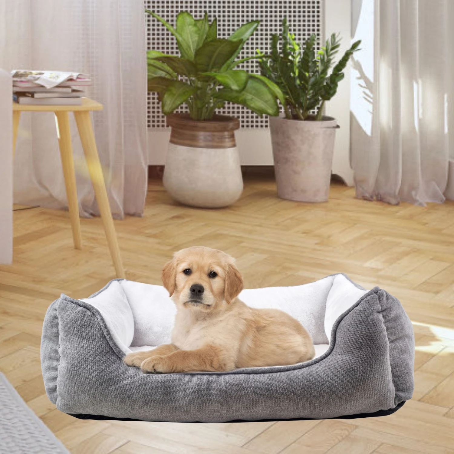 HappyCare Textiles Rectangle Orthopedic Bolster Cat & Dog Bed 3 HappyCare Textiles Rectangle Orthopedic Bolster Cat & Dog Bed