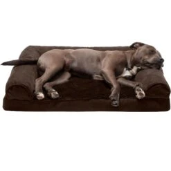 FurHaven Plush & Suede Convolute Orthopedic Bolster Cat & Dog Bed With Removable Cover & Liner -Dog Supplies Shop 250981 PT3. AC SS1800 V1701932596