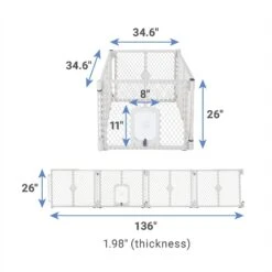 Frisco 4-Panel Plastic Exercise Dog Playpen -Dog Supplies Shop 252043 PT1. AC SS1800 V1611084674