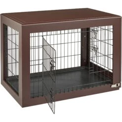 Frisco Double Door Furniture Style Dog Crate, Brown -Dog Supplies Shop 253033 PT5. AC SS1800 V1617037698