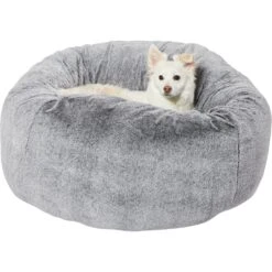 Frisco Plush Pouf Pillow Cat & Dog Bed -Dog Supplies Shop 255195 PT2. AC SS1800 V1616076741