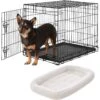 Frisco Heavy Duty Fold & Carry Single Door Collapsible Wire Dog Crate & Frisco Quilted Dog Crate Mat -Dog Supplies Shop 255551 MAIN. AC SS1800 V1604096525