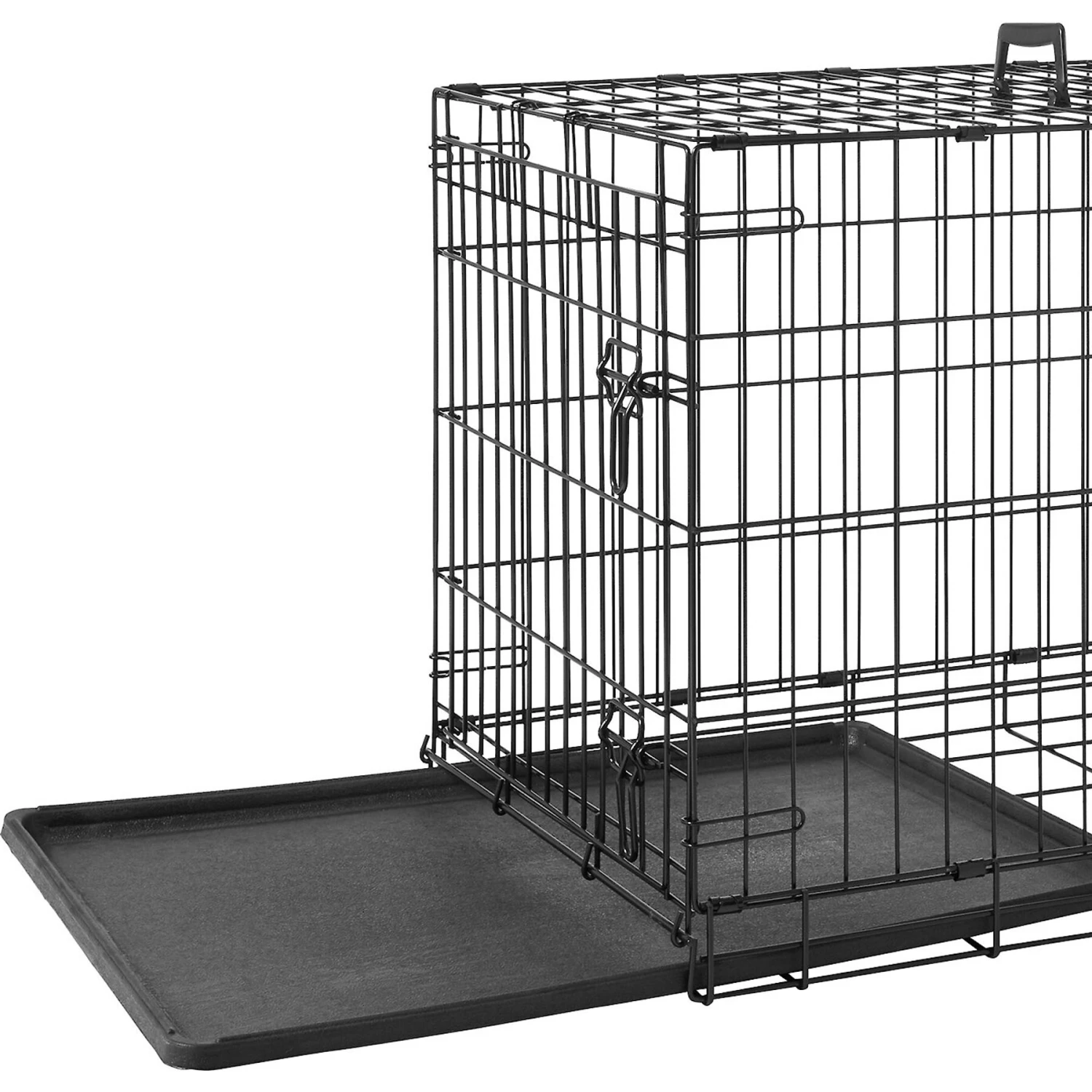 Frisco Heavy Duty Fold & Carry Single Door Collapsible Wire Dog Crate & Frisco Quilted Dog Crate Mat 4 Frisco Heavy Duty Fold & Carry Single Door Collapsible Wire Dog Crate & Frisco Quilted Dog Crate Mat - Image 2