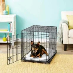Frisco Heavy Duty Fold & Carry Single Door Collapsible Wire Dog Crate & Frisco Quilted Dog Crate Mat 9 Frisco Heavy Duty Fold & Carry Single Door Collapsible Wire Dog Crate & Frisco Quilted Dog Crate Mat -Dog Supplies Shop 255551 PT2. AC SS1800 V1604096511