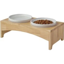 Frisco Ceramic Dog & Cat Double Diner With Elevated Wood Stand 11 Frisco Ceramic Dog & Cat Double Diner With Elevated Wood Stand -Dog Supplies Shop 256052 PT4. AC SS1800 V1615311799
