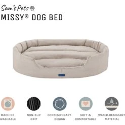 Sam's Pets Missy Round Dog Bed -Dog Supplies Shop 261832 PT2. AC SS1800 V1635095243