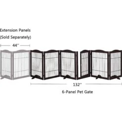 Unipaws 31.5-in 6 Panel Freestanding Wooden Wire Dog & Cat Gate, Espresso 12 Unipaws 31.5-in 6 Panel Freestanding Wooden Wire Dog & Cat Gate, Espresso -Dog Supplies Shop 263519 PT3. AC SS1800 V1607478158