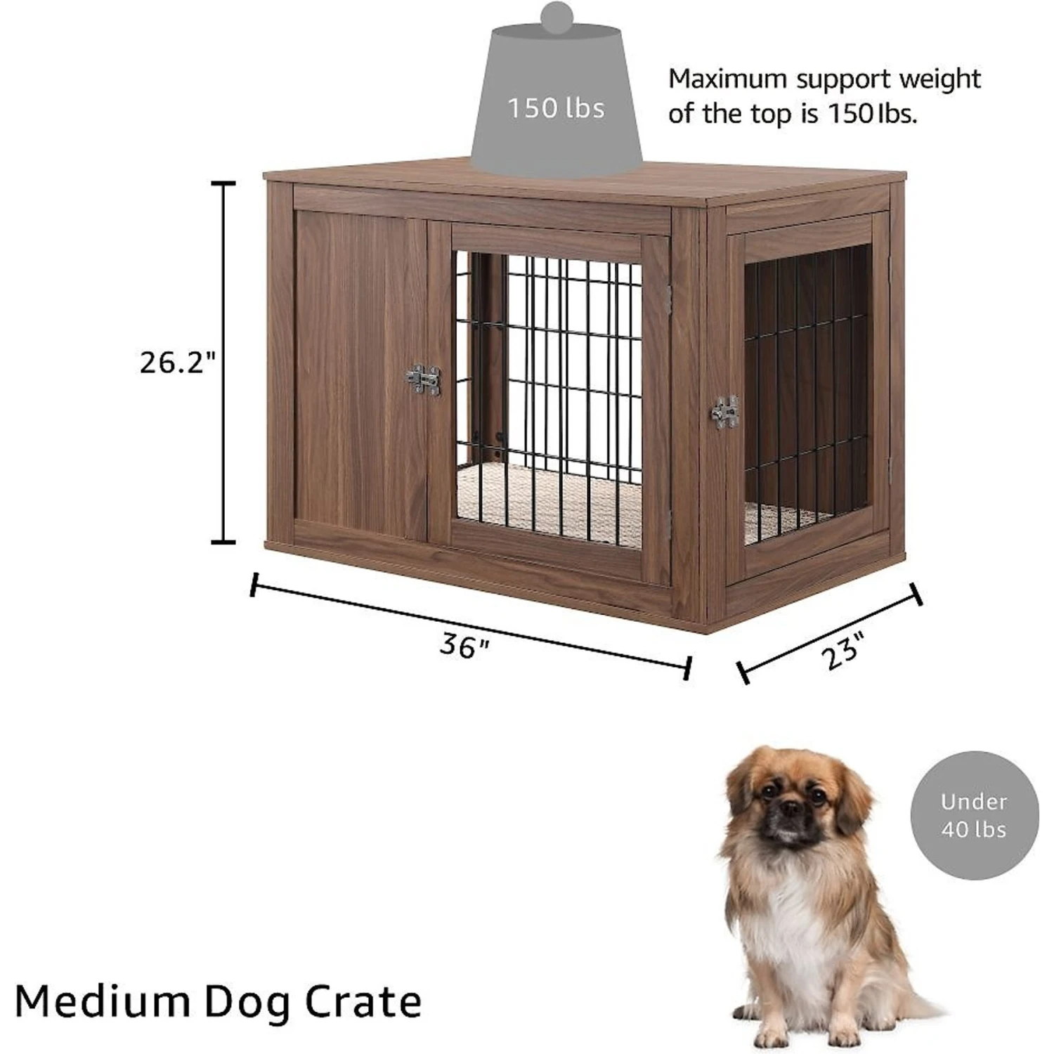 Unipaws Furniture Style Dog Crate 4 Unipaws Furniture Style Dog Crate - Image 2