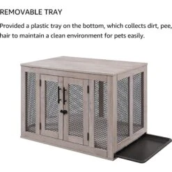 Unipaws Furniture Style Dog Crate, Weathered Gray -Dog Supplies Shop 264632 PT5. AC SS1800 V1638232062