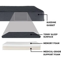 FurHaven Terry Deluxe Memory Foam Pillow Cat & Dog Bed With Removable Cover -Dog Supplies Shop 265749 PT5. AC SS1800 V1609370859