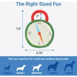 Frisco Camping Compass Plush With Rope Squeaky Dog Toy -Dog Supplies Shop 271020 PT1. AC SS1800 V1626368502