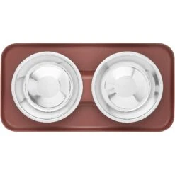 Frisco Silicone Stainless Steel Double Diner Dog & Cat Bowl, Brown 13 Frisco Silicone Stainless Steel Double Diner Dog & Cat Bowl, Brown -Dog Supplies Shop 277551 PT4. AC SS1800 V1627935079