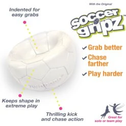 Nylabone Power Play Gripz Soccer Ball Dog Toy -Dog Supplies Shop 278152 PT2. AC SS1800 V1658763980