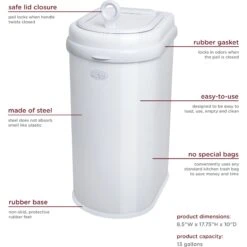 Ubbi® Ubbi Stainless Steel Dog & Cat Waste Pail -Dog Supplies Shop 279122 PT2. AC SS1800 V1701011175
