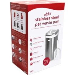 Ubbi® Ubbi Stainless Steel Dog & Cat Waste Pail -Dog Supplies Shop 279122 PT3. AC SS1800 V1678371864