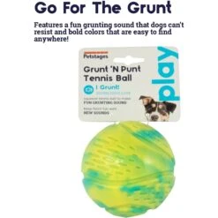 Petstages Grunt N Punt Squeaky Tennis Ball Dog Toy 10 Petstages Grunt N Punt Squeaky Tennis Ball Dog Toy -Dog Supplies Shop 280172 PT1. AC SS1800 V1636498287