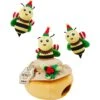 Frisco Holiday Bee Merry Hide & Seek Puzzle Plush Squeaky Dog Toy -Dog Supplies Shop 287099 MAIN. AC SS1800 V1694813159