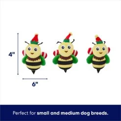 Frisco Holiday Bee Merry Hide & Seek Puzzle Plush Squeaky Dog Toy -Dog Supplies Shop 287099 PT2. AC SS1800 V1695044345