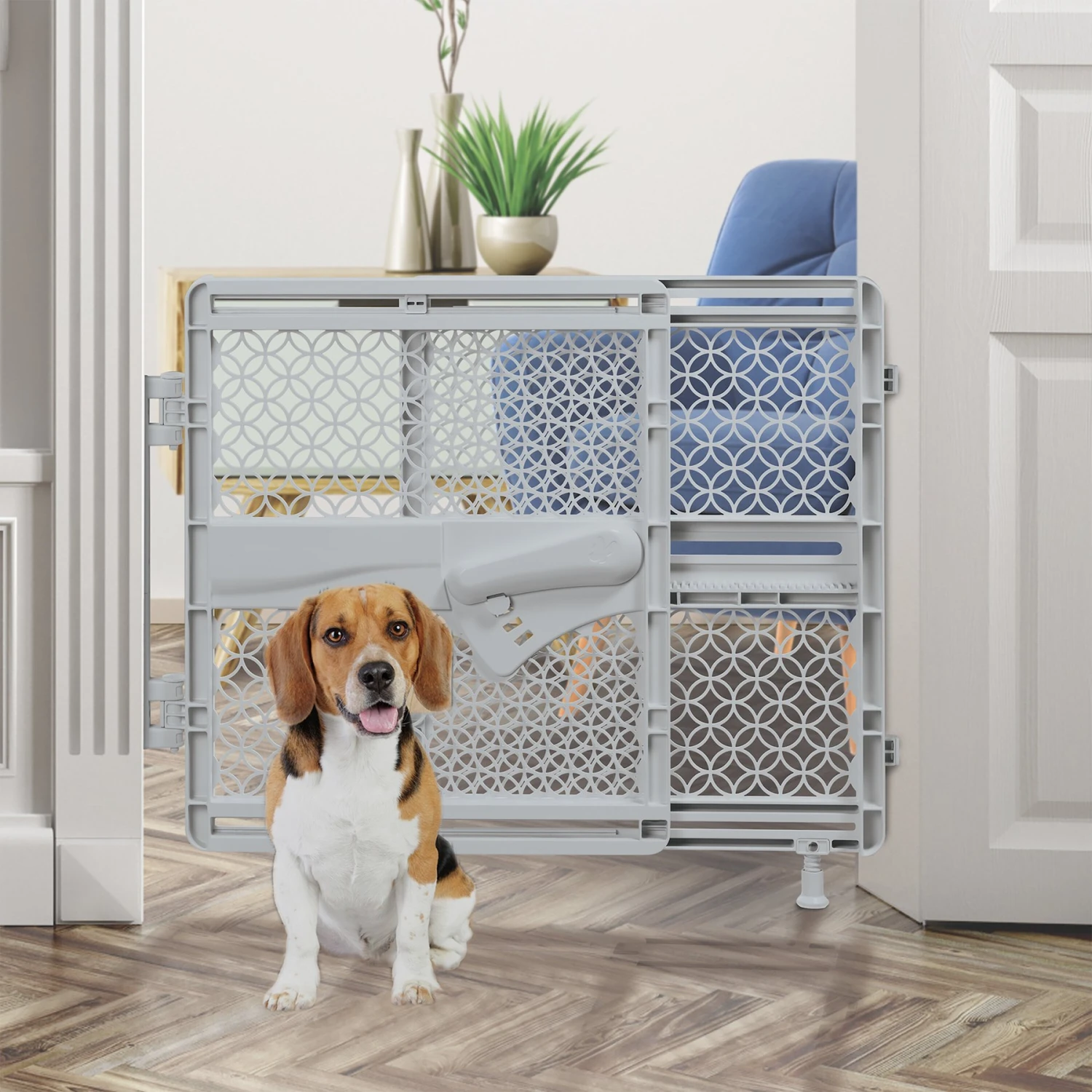 Summer Indoor & Outdoor Multi Function Walk-Thru Dog Gate 3 Summer Indoor & Outdoor Multi Function Walk-Thru Dog Gate