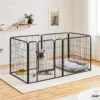 Yaheetech Heavy Duty Wire Dog & Cat Playpen, Black -Dog Supplies Shop 295094 MAIN. AC SS1800 V1659907818