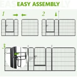 Yaheetech Heavy Duty Wire Dog & Cat Playpen, Black 15 Yaheetech Heavy Duty Wire Dog & Cat Playpen, Black -Dog Supplies Shop 295094 PT5. AC SS1800 V1659907757