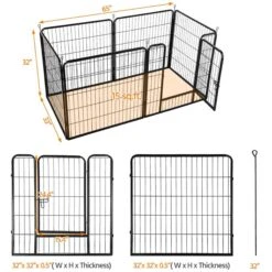 Yaheetech Heavy Duty Wire Dog & Cat Playpen, Black 16 Yaheetech Heavy Duty Wire Dog & Cat Playpen, Black -Dog Supplies Shop 295094 PT6. AC SS1800 V1659907817