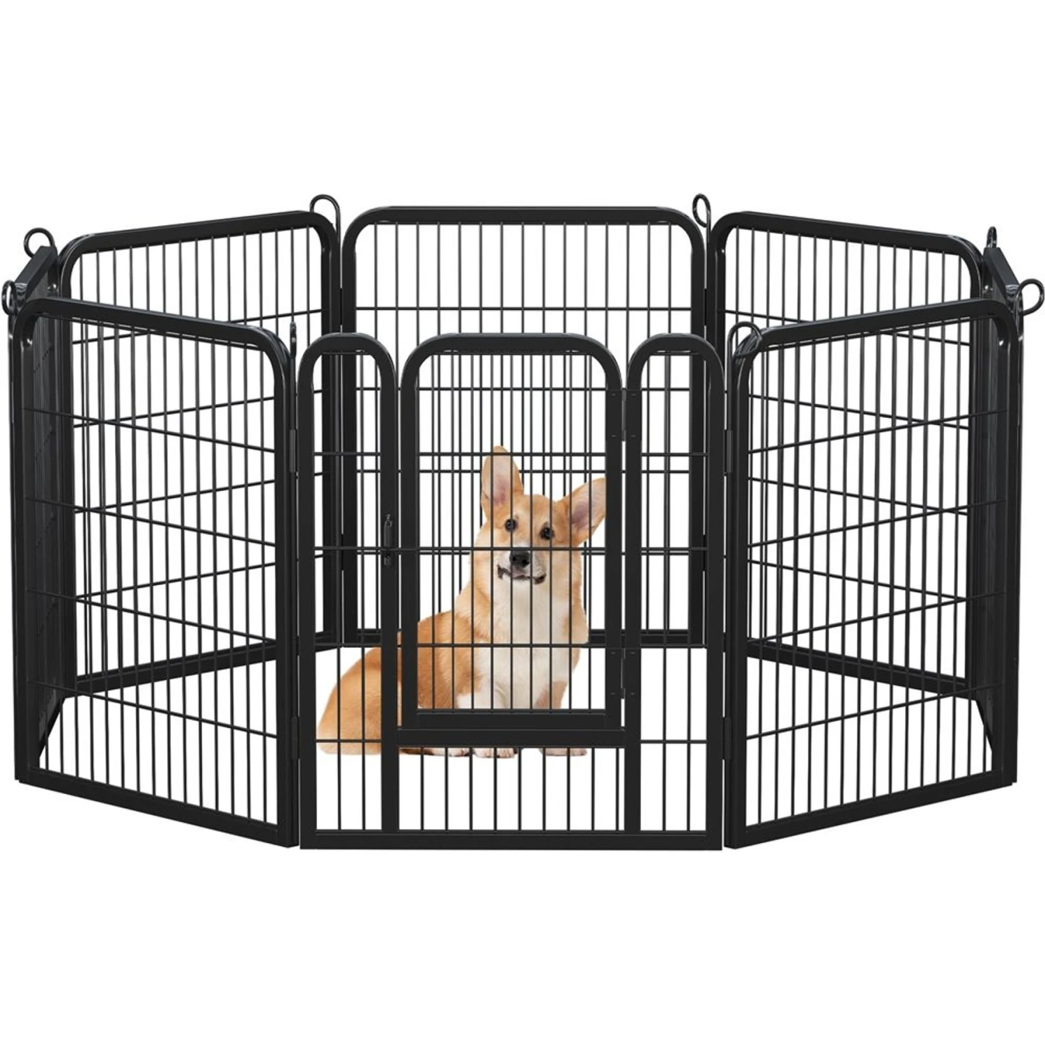 Yaheetech 8-Panel Wire Dog & Cat Exercise Playpen, 26-in W X 32-in H 5 Yaheetech 8-Panel Wire Dog & Cat Exercise Playpen, 26-in W X 32-in H - Image 3