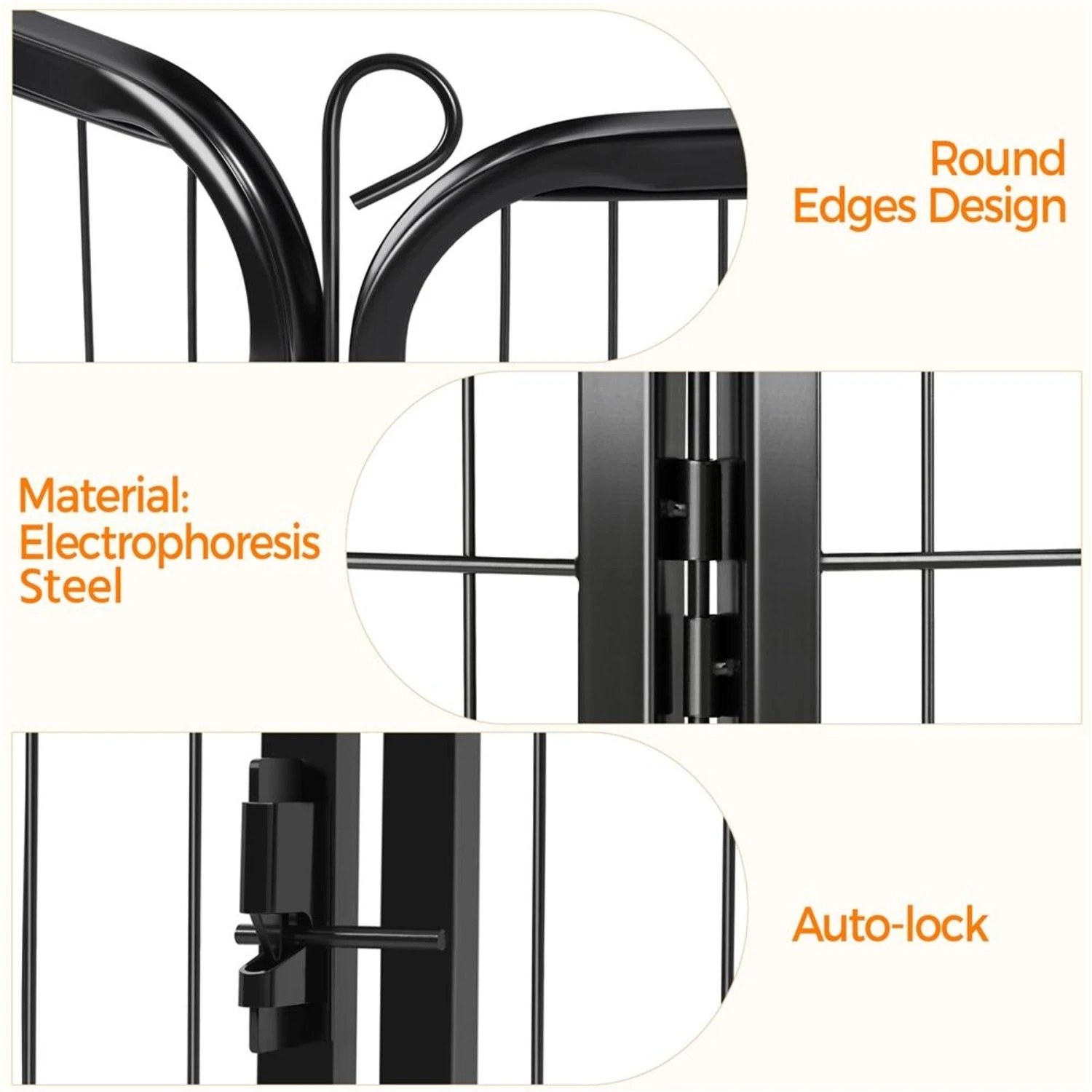 Yaheetech 8-Panel Wire Dog & Cat Exercise Playpen, 26-in W X 32-in H 6 Yaheetech 8-Panel Wire Dog & Cat Exercise Playpen, 26-in W X 32-in H - Image 4