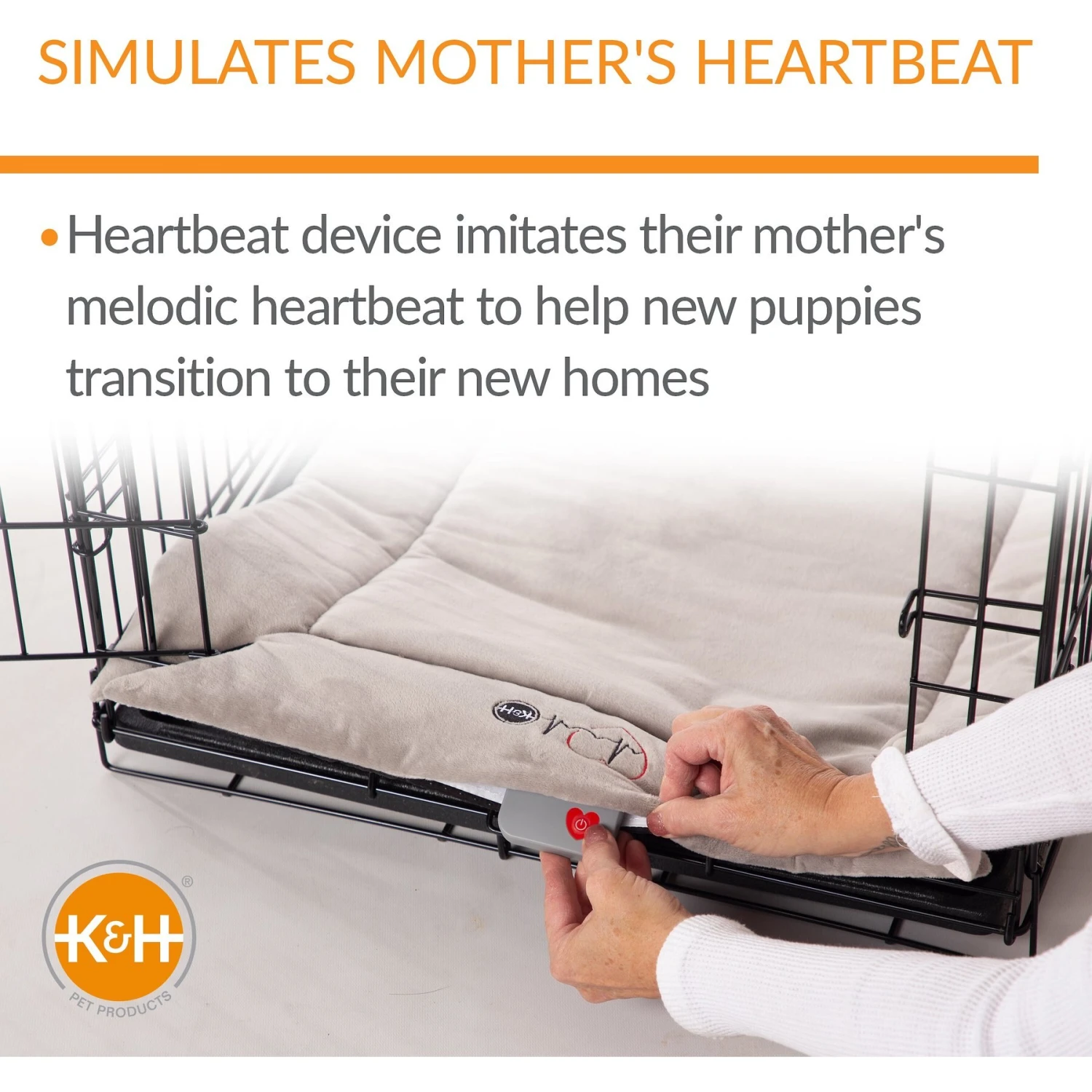 K&H Pet Products Mother's Heartbeat Fleece Puppy Crate Pad 5 K&H Pet Products Mother's Heartbeat Fleece Puppy Crate Pad - Image 3