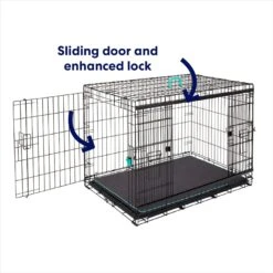 Frisco Heavy Duty Enhanced Lock Sliding Double Door Fold & Carry Wire Dog Crate & Mat Kit -Dog Supplies Shop 297461 PT3. AC SS1800 V1633114897