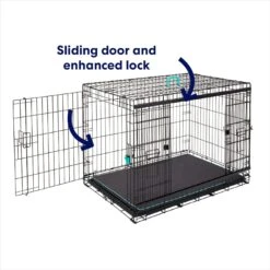 Frisco Heavy Duty Enhanced Lock Sliding Double Door Fold & Carry Wire Dog Crate & Mat Kit -Dog Supplies Shop 297461 PT6. AC SS1800 V1633115281