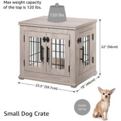 Unipaws Wooden Wire Dog Crate Furniture End Table 17 Unipaws Wooden Wire Dog Crate Furniture End Table -Dog Supplies Shop 299112 PT7. AC SS1800 V1640272286
