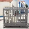 SMONTER Heavy Duty Strong Metal I Shape Dog Crate